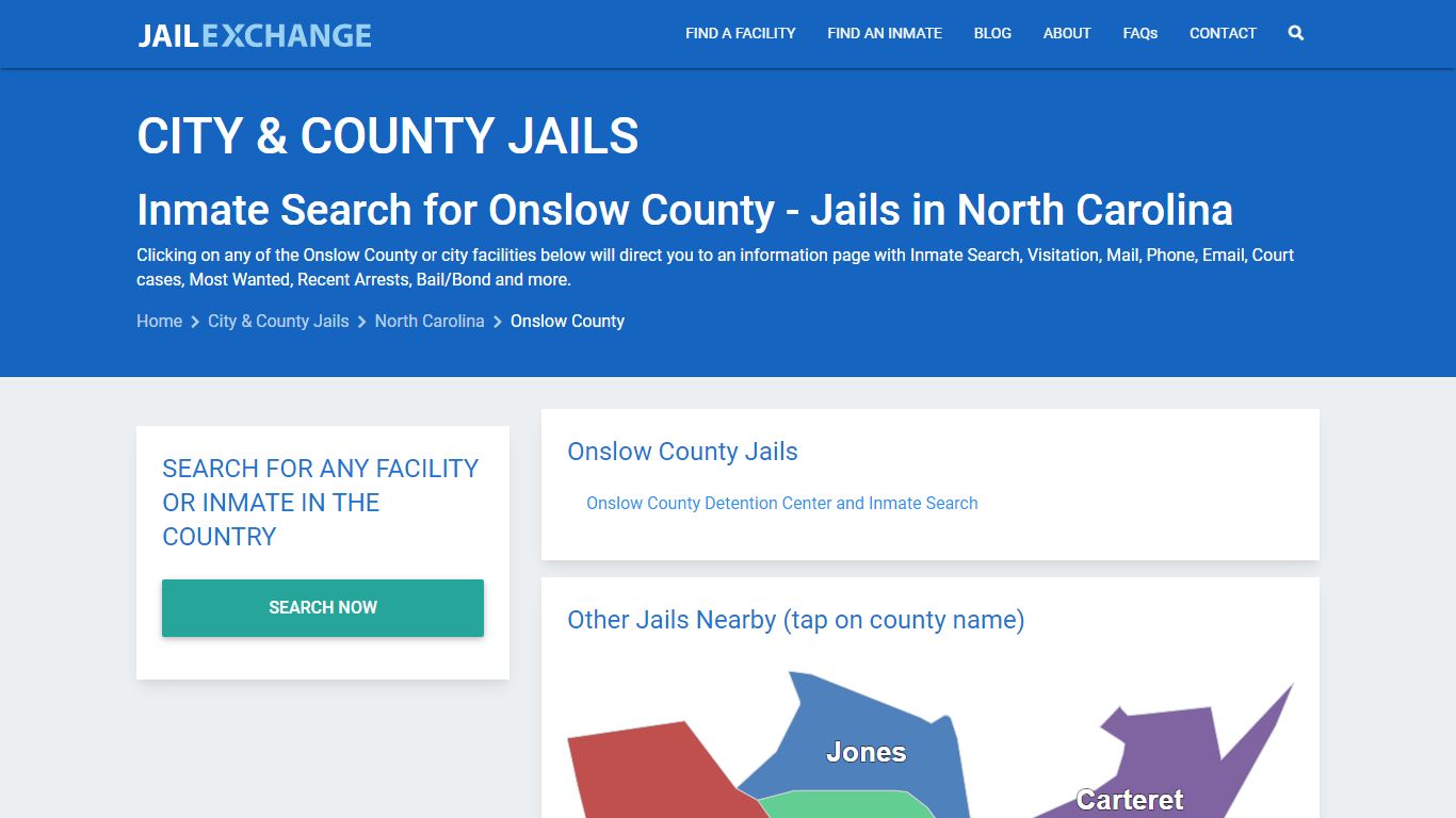 Inmate Search for Onslow County | Jails in North Carolina - Jail Exchange